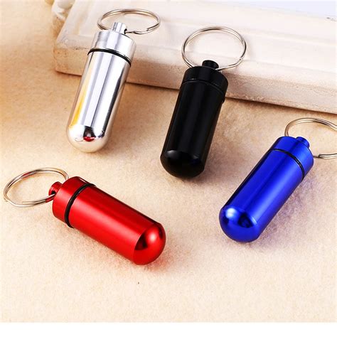 waterproof keychain pill holder